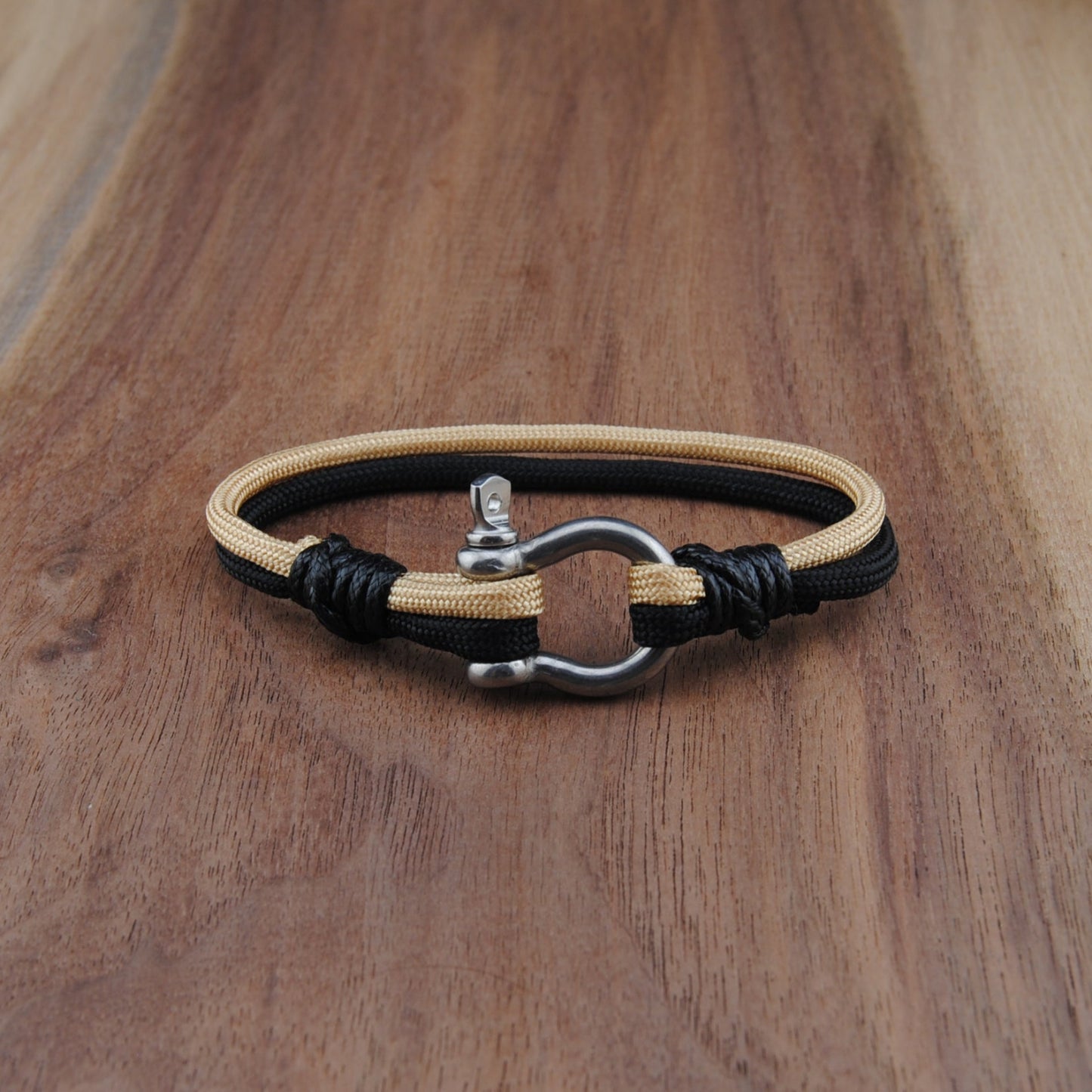 The Wake Forest Pride - Black and Gold Paracord Bracelet with Stainless D-Shackle