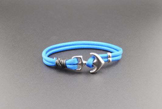 The You're My Boy Blue! - Blue Paracord Bracelet with Stainless Anchor Clasp